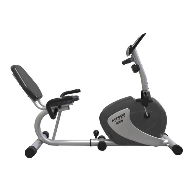 Viva Fitness KH-64 Magnetic Recumbent Bike | 8-Level Magnetic Exercise Bike with LCD Display | Home Cardio Fitness Cycle