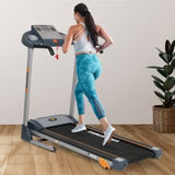 Viva Fitness T-470 DC Motorized Treadmill | 3.5 HP Folding Treadmill with Manual Incline, MP3 Speakers & LCD Display for Home Gym