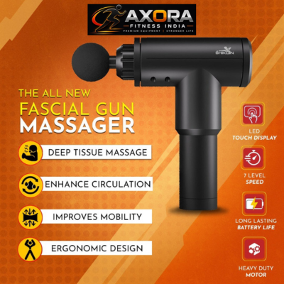 Fascial Gun Massager | Deep Tissue Percussion Massage Gun with 7 Speed Levels & LED Touch Display