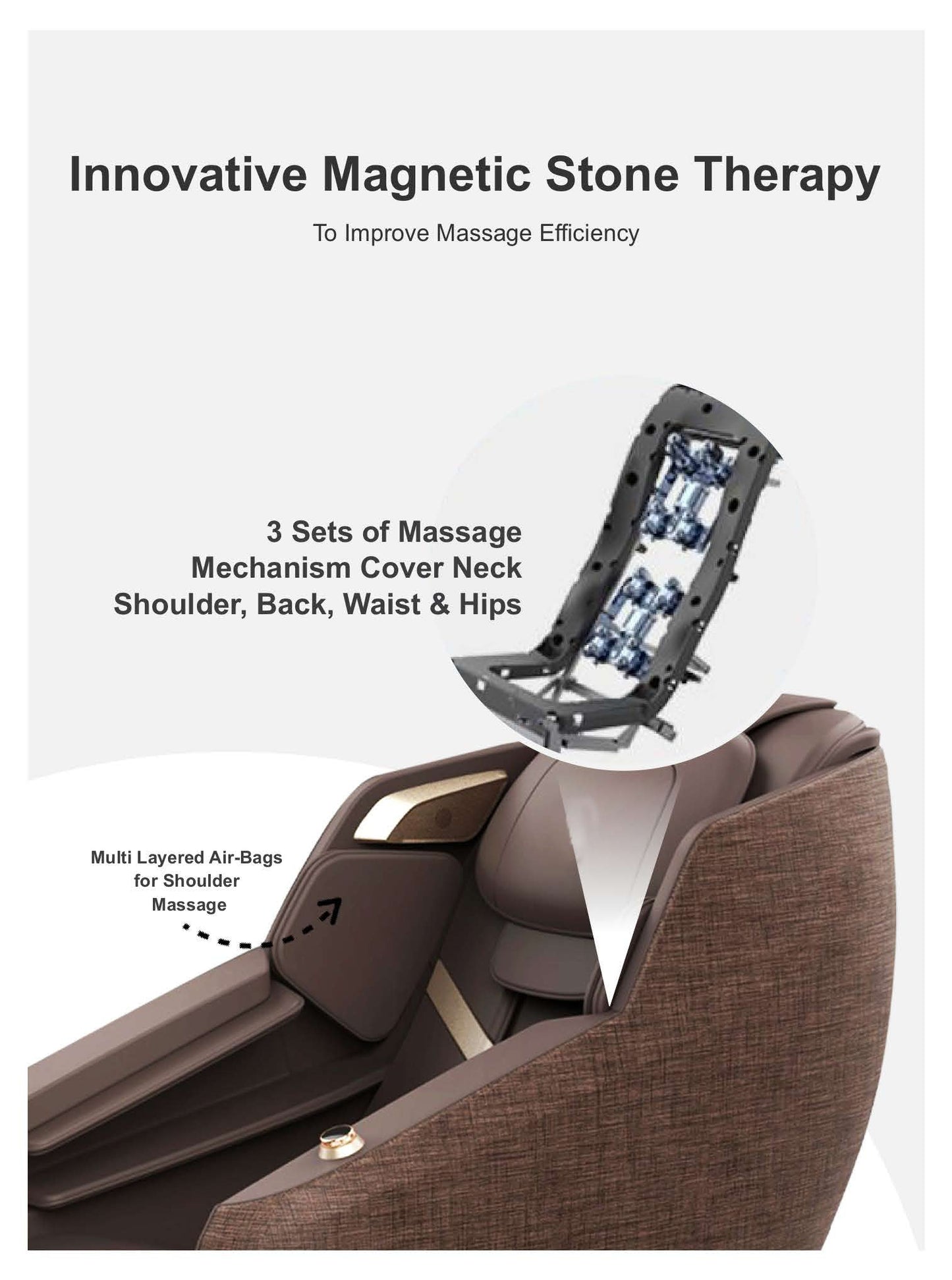 A81 Triple Core Massage Chair | AI Zero Gravity Full Body Massage Chair with Magnetic Stone Therapy & 21 Auto Programs
