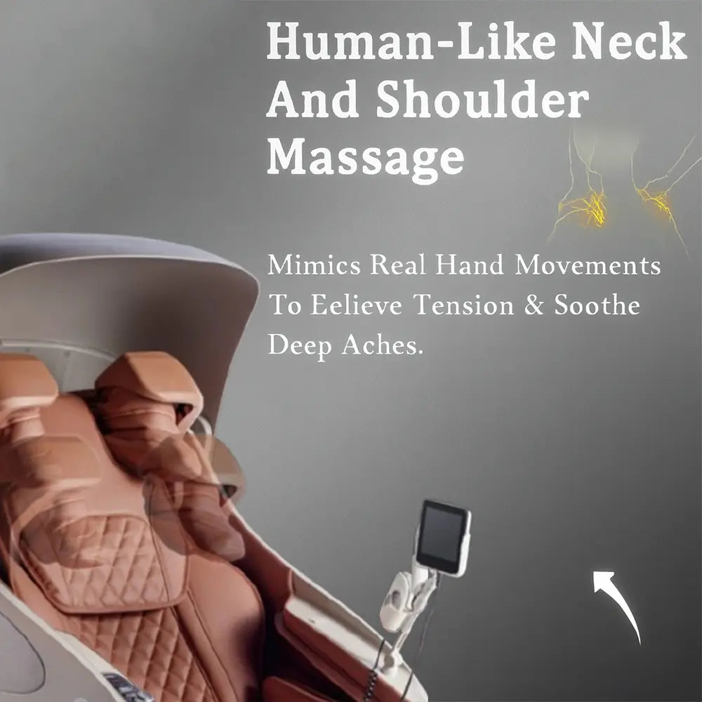 A201 4D Ultra Luxury Massage Chair | AI Zero Gravity Full Body Massage Chair with 41 Auto Programs & Hot Compress
