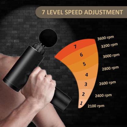Fascial Gun Massager | Deep Tissue Percussion Massage Gun with 7 Speed Levels & LED Touch Display