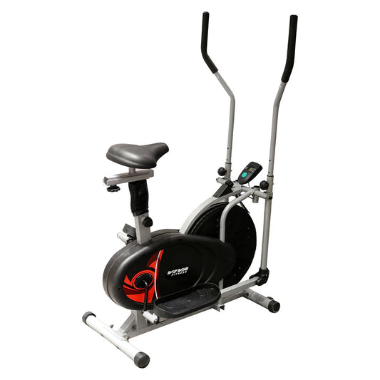 Viva Fitness KH-195 Double Burner Orbitrek with Seat | 2-in-1 Elliptical Cross Trainer & Exercise Bike for Home Gym