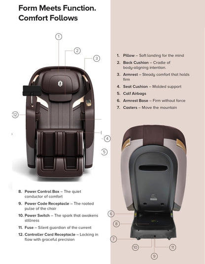 MANZOKU A85 Luxury Massage Chair | AI Zero Gravity Full Body Massage Chair with Voice Control & 3D Surround Sound