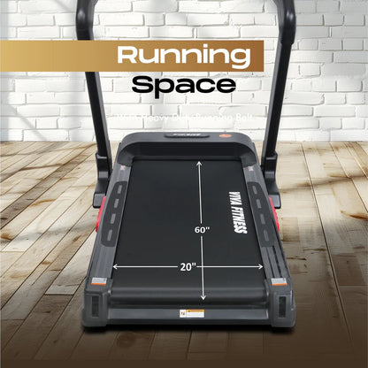 Viva Fitness T-911 AC Motorized Treadmill | 5 HP Folding Treadmill with 20 km/h Speed, Bluetooth, Kinomap & Wireless Charging