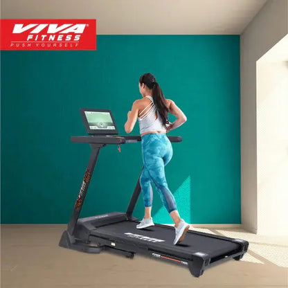 Viva Fitness T-400 DC Motorized Treadmill with 15.6" Touch Screen, Wi-Fi & Auto Incline | Premium Home Gym Treadmill Axora Fitness