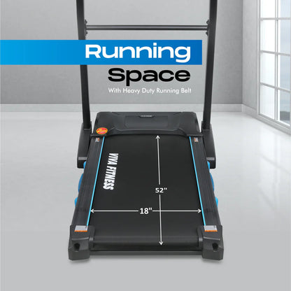 Viva Fitness T-62 AC Motorized Treadmill | 4.5 HP Folding Treadmill with Auto Incline, Bluetooth, USB, MP3 & Advanced Cushioning
