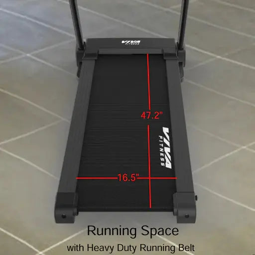 Viva Fitness T-161 DC Motorized Treadmill with Auto Incline, Bluetooth & Kinomap | Foldable Home Gym Treadmill Axora Fitness