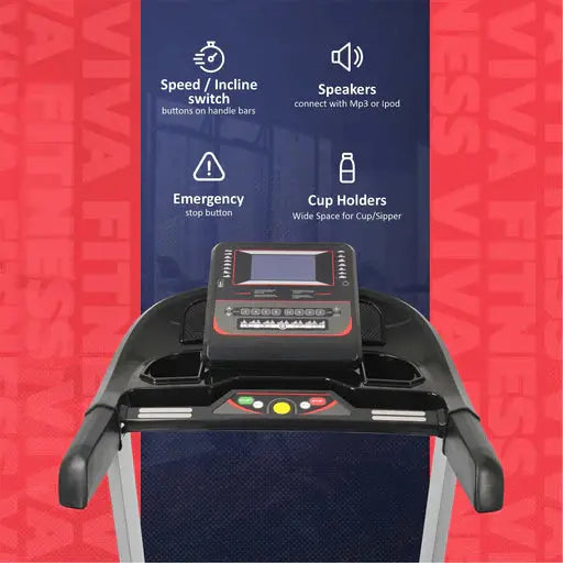Viva Fitness T-905 Motorized Treadmill for Home & Commercial Use | 5 HP AC Motor Axora Fitness