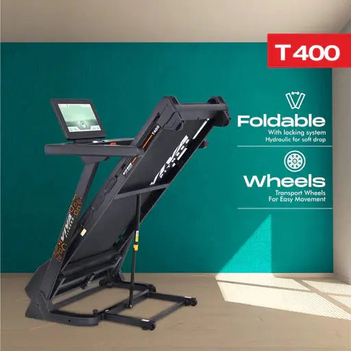Viva Fitness T-400 DC Motorized Treadmill with 15.6" Touch Screen, Wi-Fi & Auto Incline | Premium Home Gym Treadmill Axora Fitness