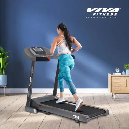 Viva Fitness T-148 DC Motorized Treadmill for Home Use | Auto Incline Running Machine Axora Fitness