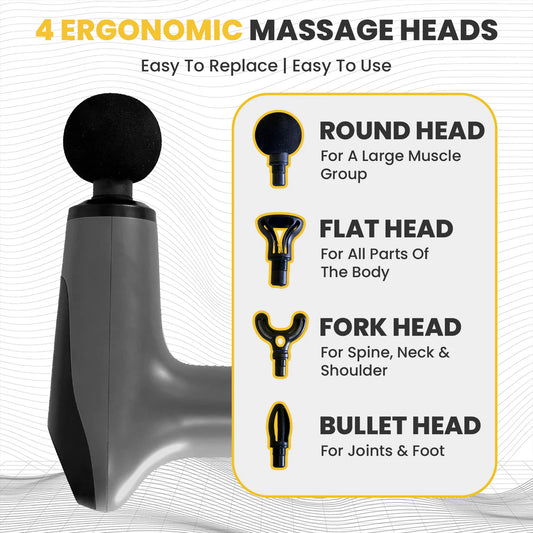 Massage Gun Pulse Therapy Pro | Smart Percussion Massage Gun for Deep Tissue Muscle Recovery
