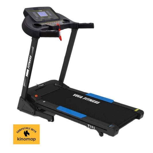 Viva Fitness T-101 AC Motorized Treadmill | 3.5 HP Folding Treadmill with Auto Incline, Bluetooth, Kinomap & Advanced Cushioning